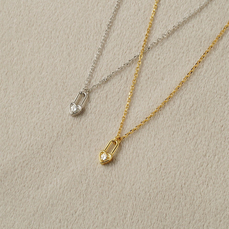 Women's 14K Gold-plated Lock Head Necklace