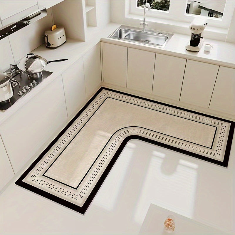 L-shaped Kitchen Water-absorbing Quick-drying Non-slip Floor Mat