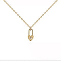 Women's 14K Gold-plated Lock Head Necklace