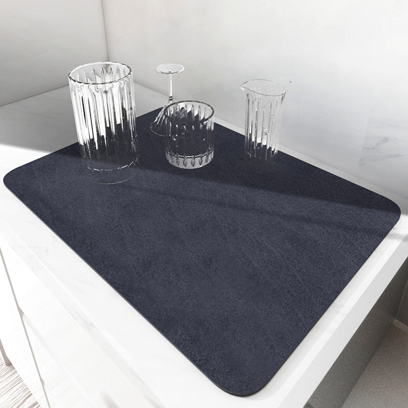 Absorbent Bowl And Plate Drying Mat Bar Counter Wash Basin Water Draining Pad Kitchen Table Table Non-slip Mat