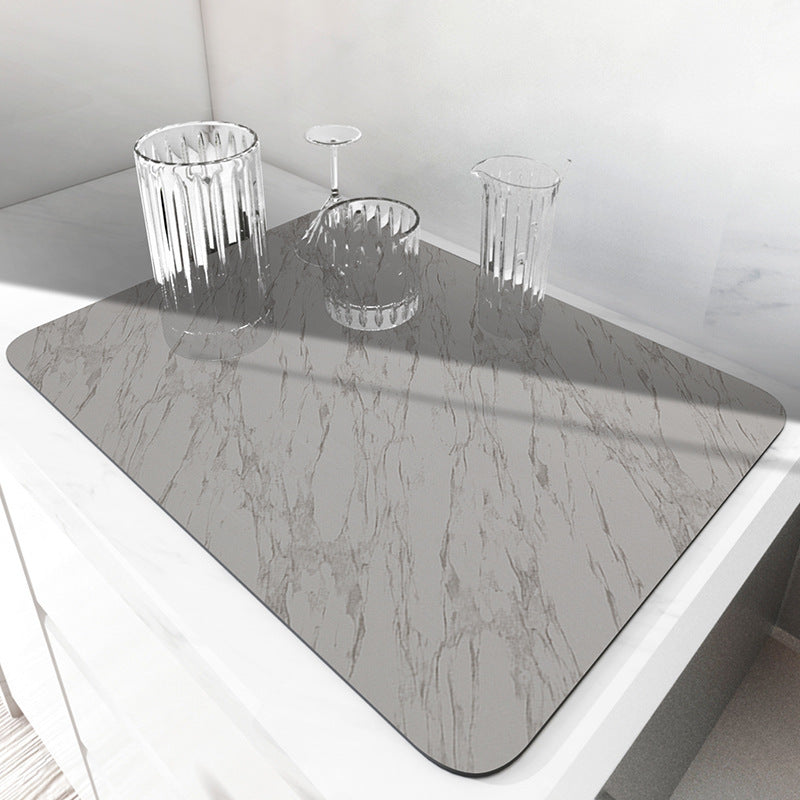 Absorbent Bowl And Plate Drying Mat Bar Counter Wash Basin Water Draining Pad Kitchen Table Table Non-slip Mat