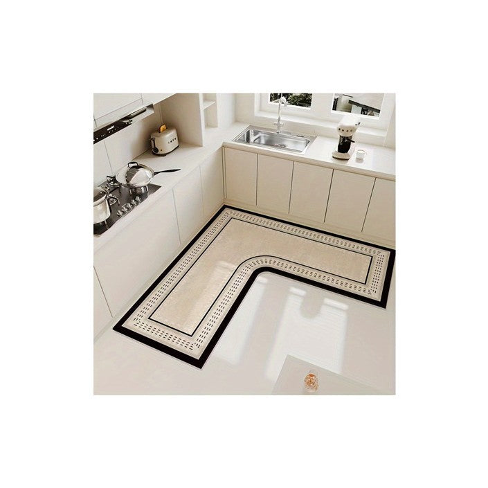 L-shaped Kitchen Water-absorbing Quick-drying Non-slip Floor Mat
