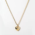 Gold-plated Jessica Puffed Heart Shaped Necklace